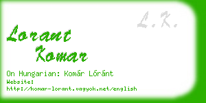 lorant komar business card